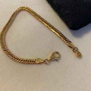 MEJURI DOUBLE CURB CHAIN BRACELET - Gold Vermeil - 6.5 inches